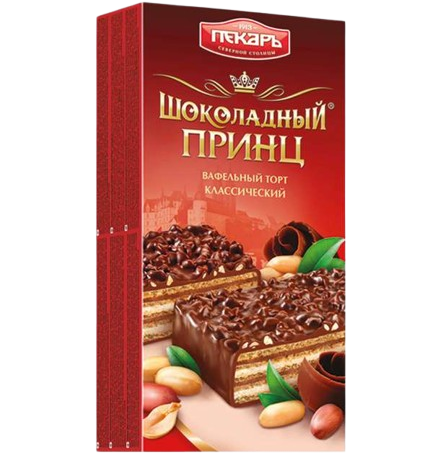 *Пекарь* Торт вафельный Шоколадный принц 260*9шт