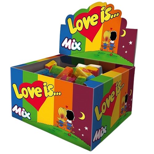 Baby's foods & Lolipops Gum  ~  «Love Is» Ассорти вкусов Жевательная резинка 100шт