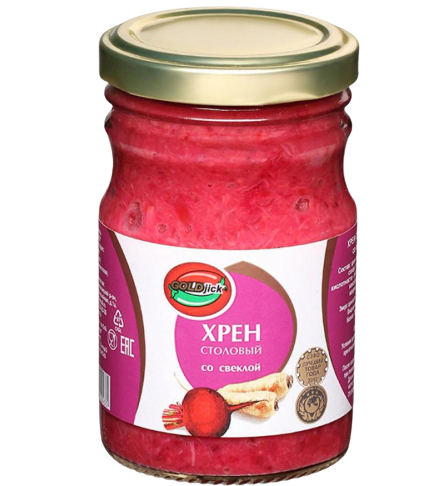 G02. Sauces ~ Хрен столовый со свеклой 200г*12шт