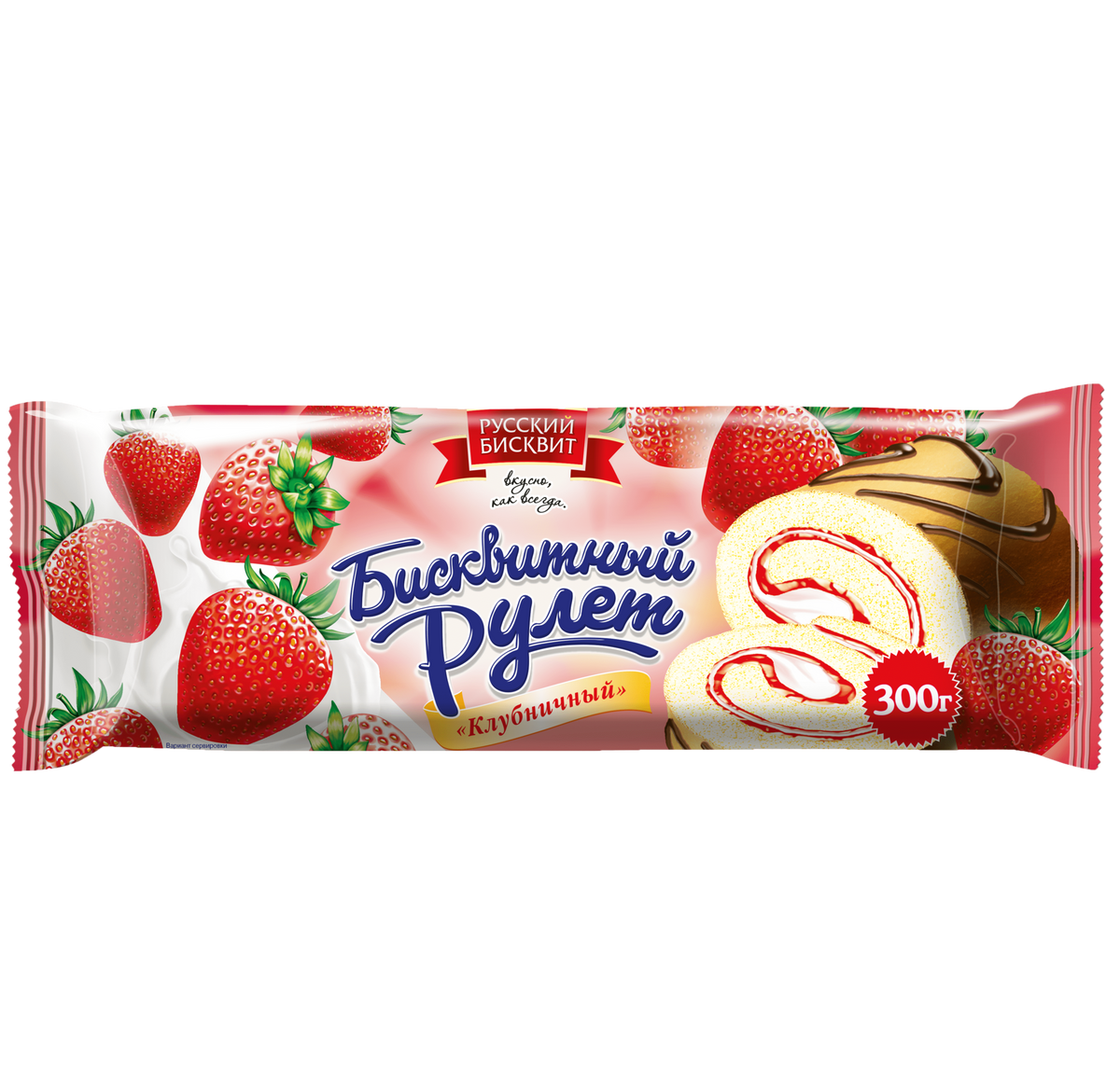 3. Рулет c начинкой Клубника 300г*10шт