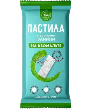 1.11 Sugar Free ~ Пастила ванильная в кокосовой стружке на изомальте "Нева" 140гр*12шт