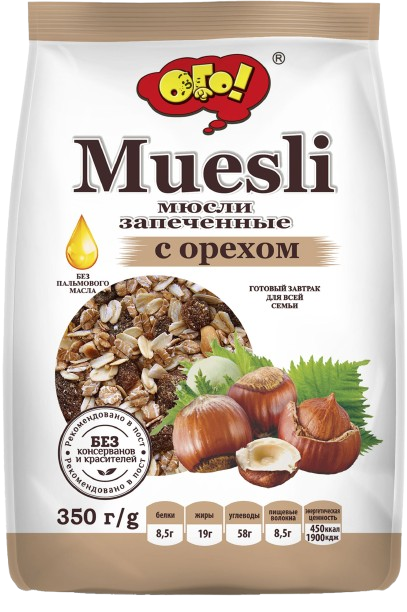 Healthy Food ~ Мюсли *ОГО* запеченные с орехами 350гр*10шт
