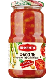 H02. Pickled Vegetables ~ Фасоль печеная в томатном соусе 470г*6шт