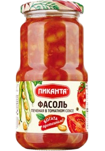 H02. Pickled Vegetables ~ Фасоль печеная в томатном соусе 470г*6шт