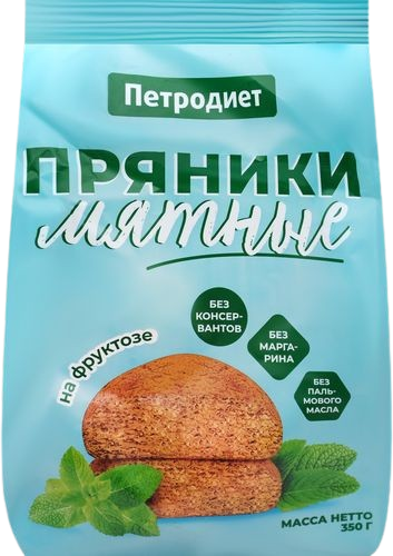 B10. Sugar Free ~ Пряники Мятные на Фруктозе 350гр*10шт