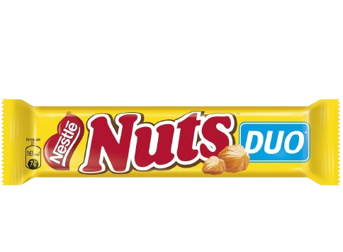 A08. Chocolate Bars ~ Батончики Nuts DUO  66г*24шт