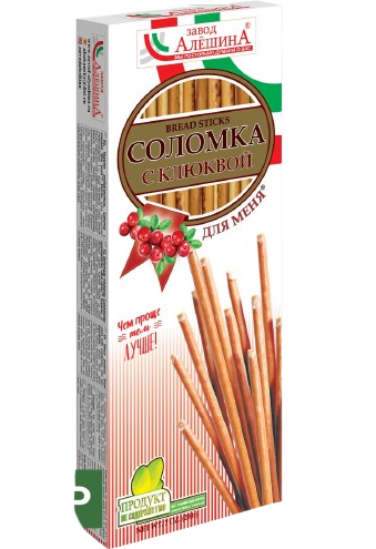 Crackers&Dry sticks ~ Соломка «Алешина» с клюквой Для меня (box) 200г*16шт
