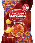 (396)«Русская картошка» Чипсы со вкусом куриных крылышек 140г*9шт