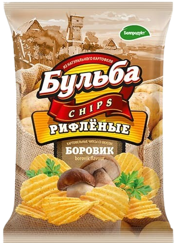 7.1 Chips ~ Картофельные чипсы «Бульба» Боровик 75гр*25шт