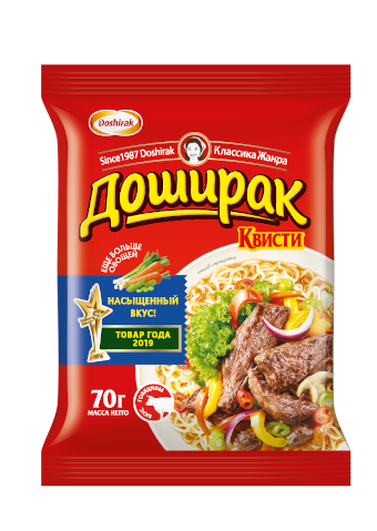 D11. Dry Soup ~ Доширак Квисти Говядина 70гр*48шт
