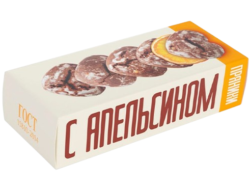 3.12 Gingerbread ~ Пряники Полёт Шоколадные с кусочками апельсина 250гр*12шт
