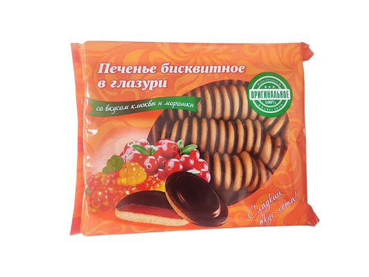 Печенье бисквитное* Кико *клюква и морошка в шоколаде 1,2 кг.