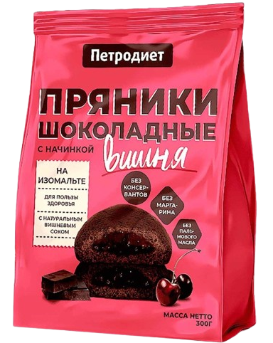 B10. Sugar Free ~ Пряники Вишня на Изомальте 300г*7шт
