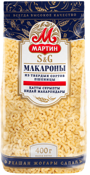 D03. Pasta ~ Макаронные изделия Рожки скобочки 400гр*20шт