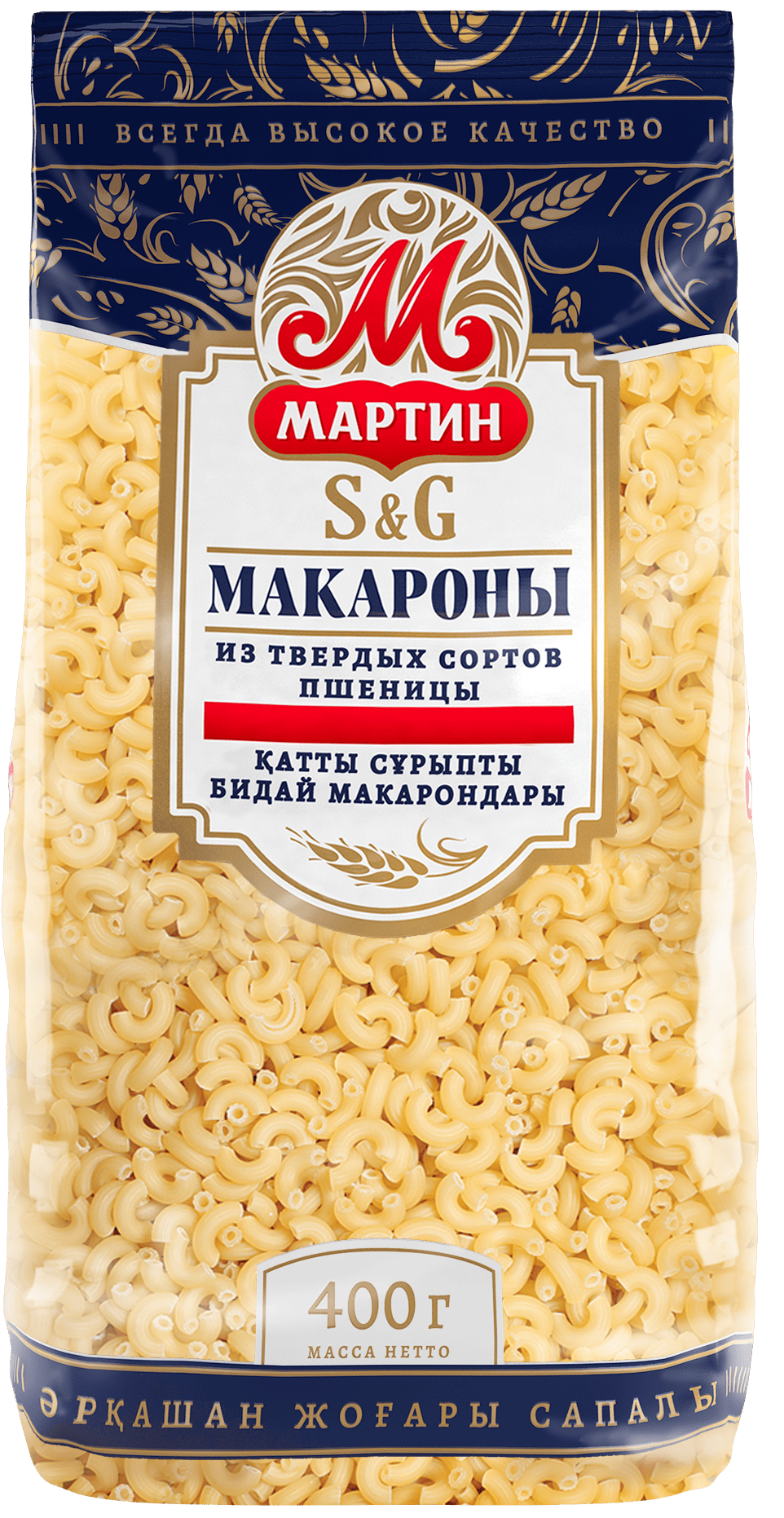 D03. Pasta ~ Макаронные изделия Рожки скобочки 400гр*20шт