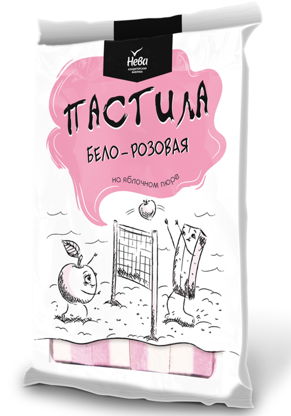 «Нева» Пастила Бело-розовая 200г*8шт