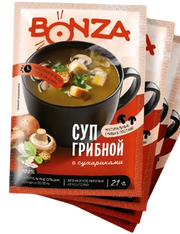 E05. Dry soup ~ Суп-пюре Грибной с сухариками 18гр*24шт