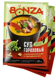 E05. Dry soup ~ Суп-пюре Гороховый с копченностями и сухариками 18гр*24шт