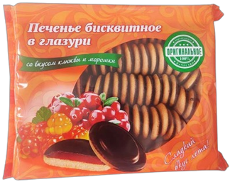 «Кико» Печенье бисквитное клюква и морошка в шоколаде 1,2 кг.
