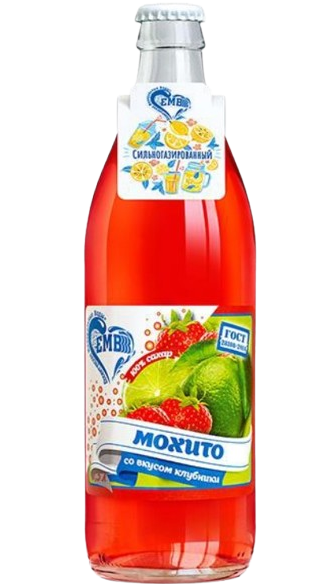 J12. Carbonated Drinks ~ Мохито со вкусом клубники 500мл*12шт