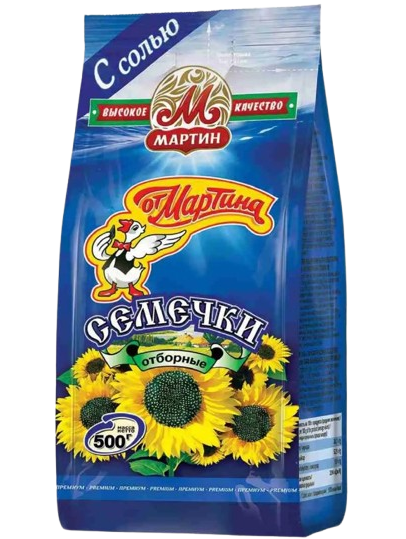 B30. Sunflower Seeds ~ Семечки От Мартина отборые с солью 500г*10шт