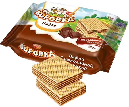 5.4 Wafers ~ Вафли Коровка c шоколадной начинкой 150гр*22шт
