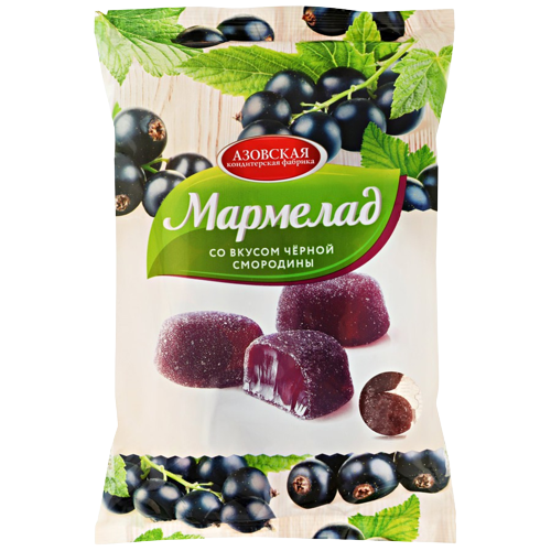«Азовская» Мармелад со вкусом чёрной смородины 300г*12шт