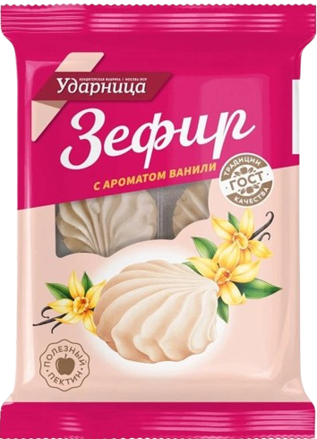 1.2 Marshmallows ~ Зефир Ударница Новый с ароматом ванили 160гр*12шт
