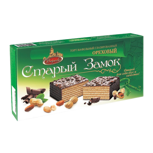Торт вафельный "Старый замок" Ореховый 250гр*10шт.