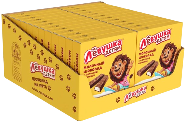 A08. Chocolate Bars ~ Шоколад с молочной начинкой, порционный 50гр*24шт