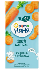 B05. Baby food ~ Сок из моркови с мякотью 200мл*18шт