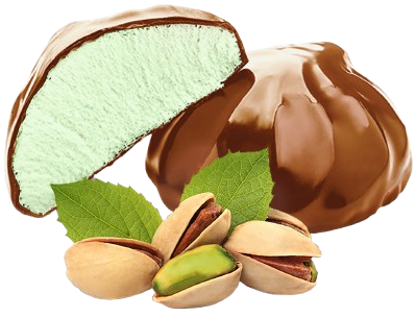 2. Marshmallows ~ Зефир весовой ароматом ванила глазированная вкус Фисташки 3,5кг