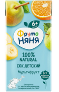 Baby's foods ~ «ФрутоНяня» сок мультифруктовый неосветленный, 200мл*18шт
