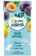 «ФрутоНяня» нектар из яблок и слив с мякотью, 200мл*18шт