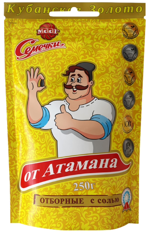 Семечки от Атамана отборные с солью 250г*16шт
