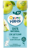 Baby's foods ~ «ФрутоНяня» сок из яблок осветленный гипоаллергенный, 200мл*18шт
