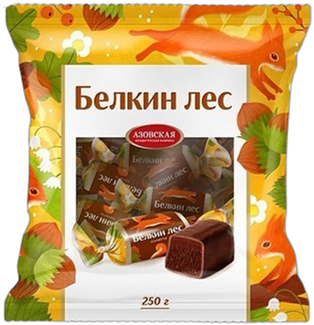 «Азовская» Конфеты помадные Белкин лес 250гр*10шт