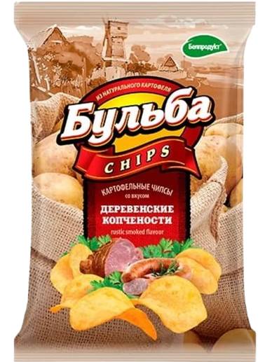 7.1 Chips ~ Картофельные чипсы «Бульба» Деревенские копчёности 75гр*25шт