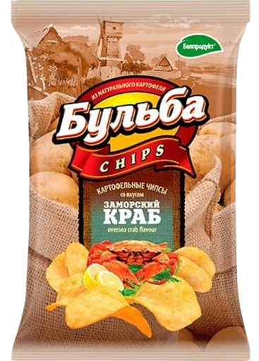 7.1 Chips ~ Картофельные чипсы «Бульба» Заморский краб 75гр*25шт