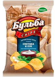 7.1 Chips ~ Картофельные чипсы «Бульба» Сметана и лук 75гр*25шт