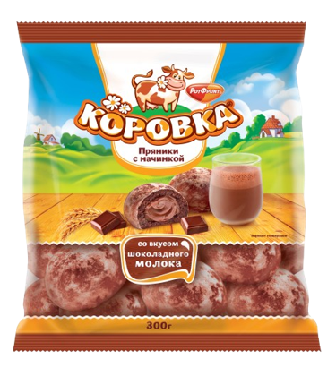 «БКК» Пряники Коровка с шоколадной начинкой 300гр*16шт