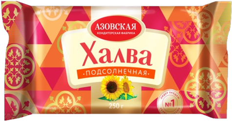 Халва фасованная 250г «Азовская» Подсолнечная 250г*20шт