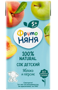 Baby's foods ~ «ФрутоНяня» сок из яблок и персиков, 200мл*18шт