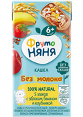 Baby's foods ~ «ФрутоНяня» Каша жидкая безмолочная 5 злаков с яблоком, бананом и клубникой 200гр*18шт
