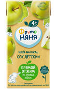 Baby's foods ~ «ФрутоНяня» Сок из яблок неосветленное, 200мл*18шт