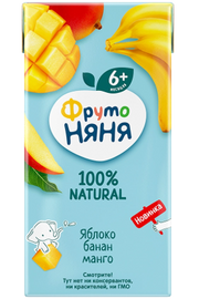 B05. Baby food ~ Сок яблоко банан и манго 200мл*18шт