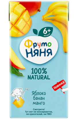 B05. Baby food ~ Сок яблоко банан и манго 200мл*18шт