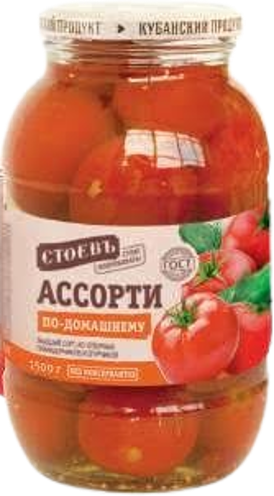 Vegetable Spreads ~ «Стоев» Ассорти томаты, огурцы 1500гр*6шт
