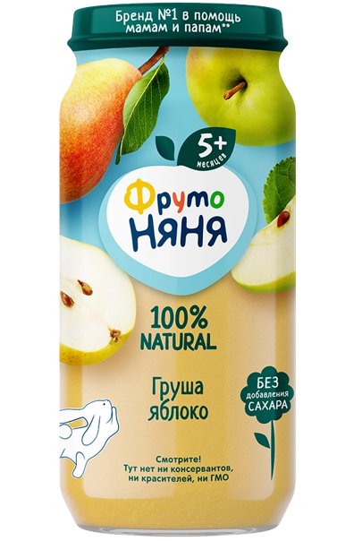 B03. Baby food ~ Пюре из груш и яблок 250г*12шт