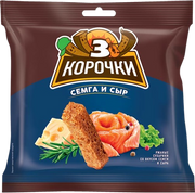 8. Snacks ~ Сухарики 3Корочки Сёмги с сыром 100г*25шт